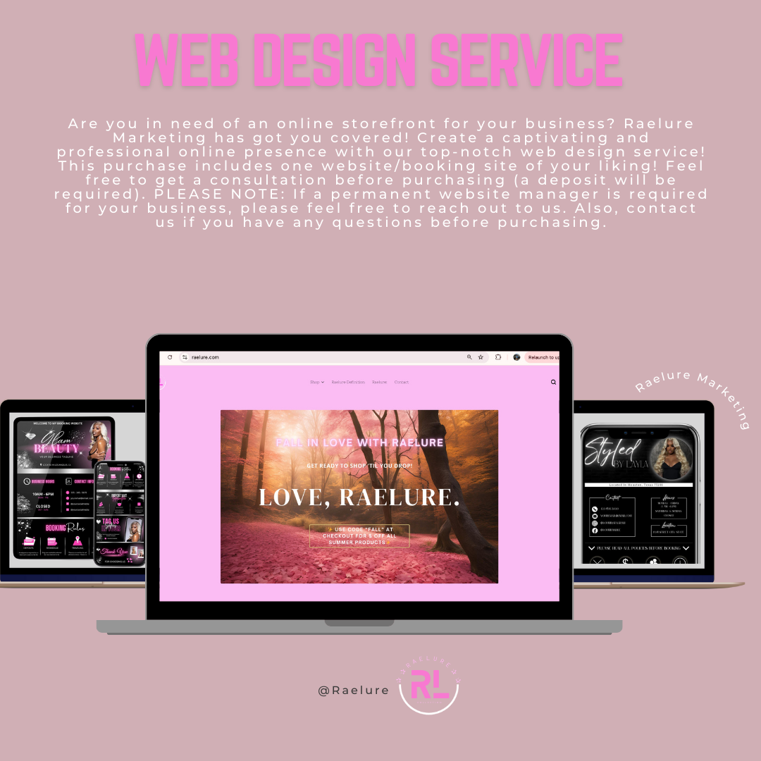 The Raelure Marketing Experience: Web Design Service
